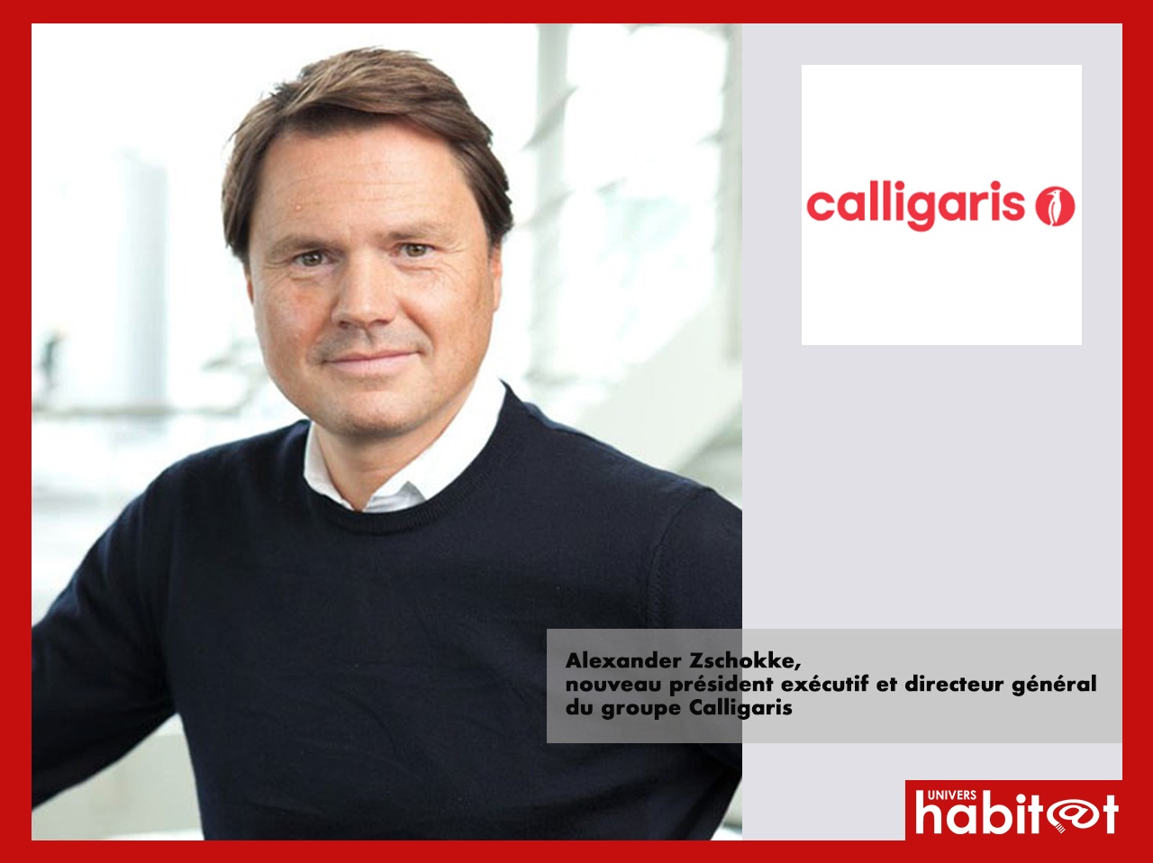 Alexander Zschokke est nommé nouveau président exécutif et directeur général du groupe Calligaris
