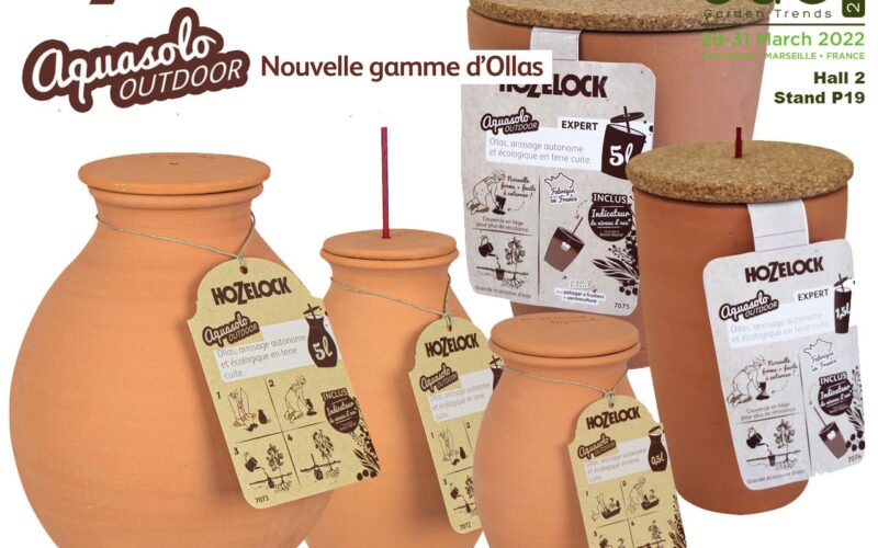 HOZELOCK présente Aquasolo OUTDOOR, sa nouvelle gamme d’Ollas avec indicateur d’eau