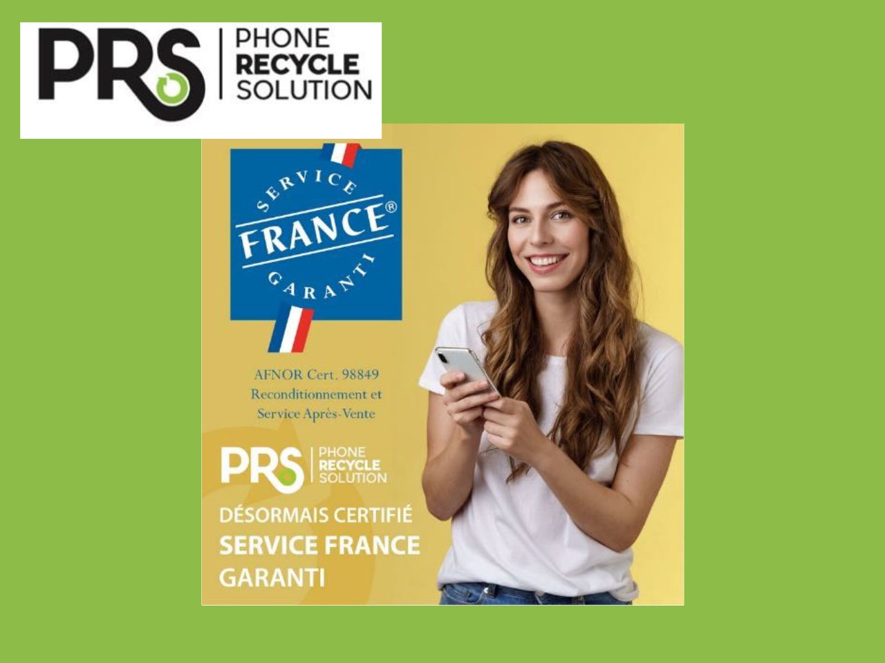 PHONE RECYLCLE SOLUTION OBTIENT LA CERTIFICATION  SERVICE FRANCE GARANTI