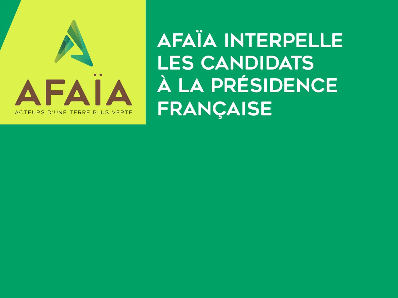 AFAÏA : 10 questions et 33 propositions concrètes aux candidats à  l’élection présidentielle