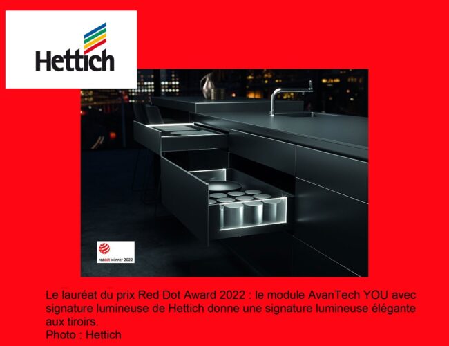 Hettich remporte trois prix Red Dot Design Award 2022