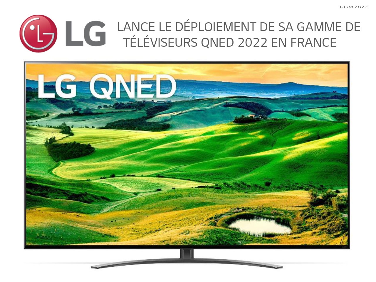 LG LANCE LE DÉPLOIEMENT DE SA GAMME DE  TÉLÉVISEURS QNED 2022 EN FRANCE