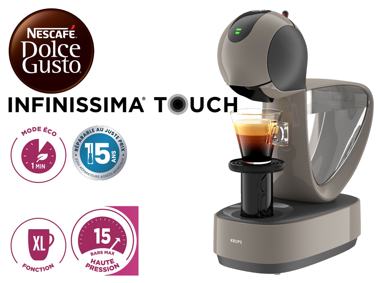 Infinissima Touch, la nouvelle cafetière Dolce Gusto se réinvente  timidement - Les Numériques