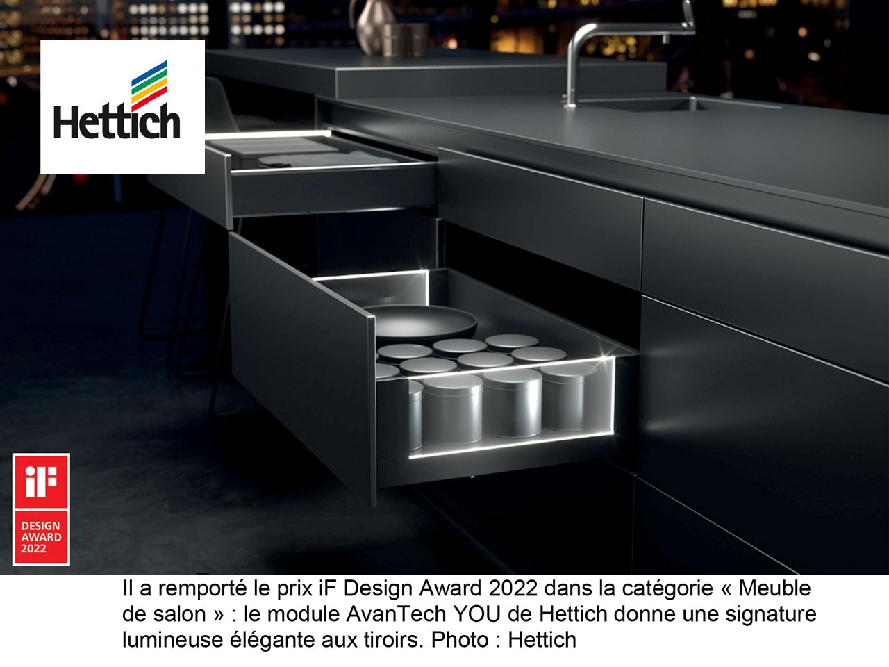 Hettich obtient deux prix au concours de design « iF Design Awards » et s’est vu décerner le prix « Steelcase 2022 Premier Supplier »