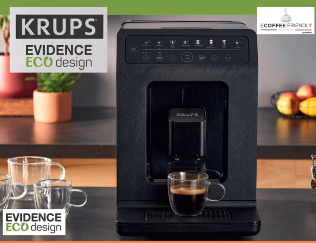 Krups présente Evidence Eco-Design avec broyeur à grains éco-conçue, Fabriquée en France