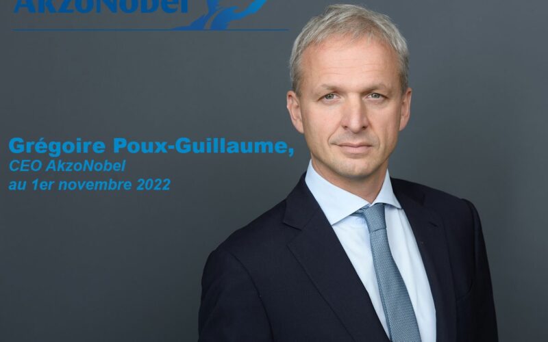 AkzoNobel nomme Grégoire Poux-Guillaume au poste de CEO au 1er novembre 2022