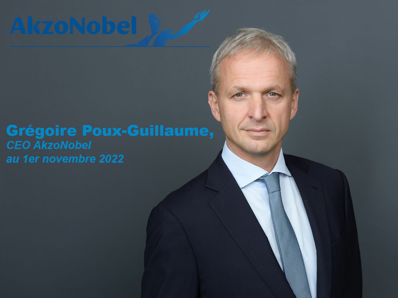 AkzoNobel nomme Grégoire Poux-Guillaume au poste de CEO au 1er novembre 2022