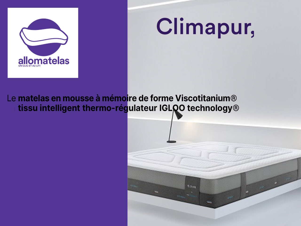 Allomatelas présente la gamme Climapur, dotée de la technologie Viscotitanium®.
