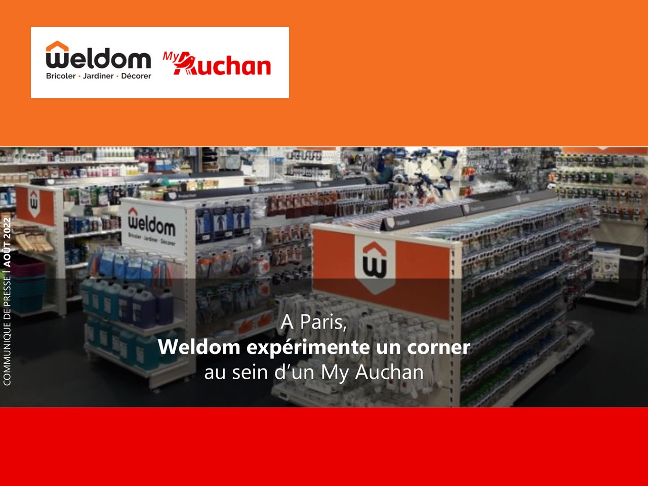 Weldom expérimente un corner au sein d’un My Auchan de la rue de Javel à Paris 15ème