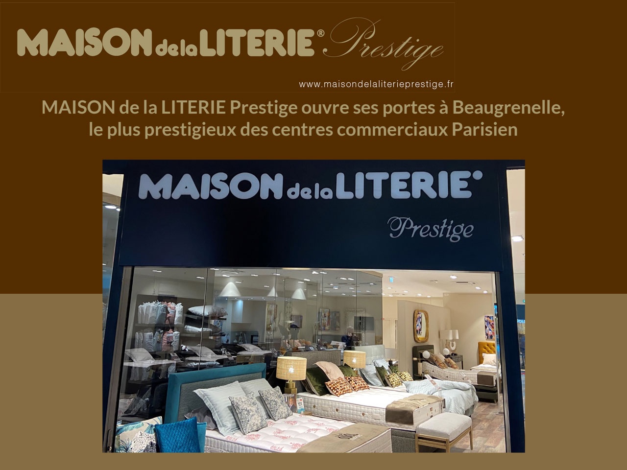 MAISON de la LITERIE Prestige ouvre ses portes à Beaugrenelle, porté par le groupe Spacial !