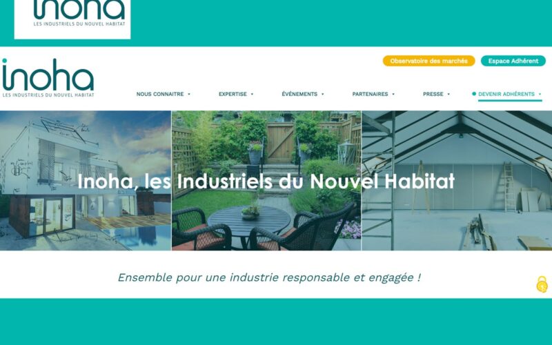 INOHA, les Industriels du Nouvel Habitat,  lance une nouvelle version de son site internet