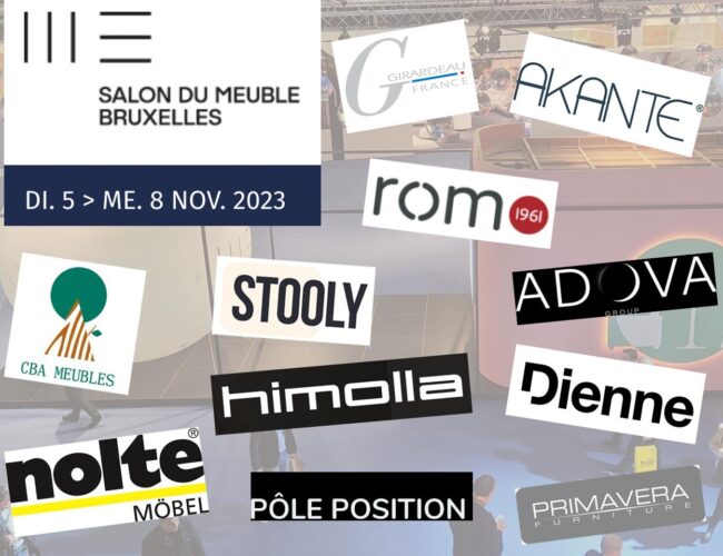 Vitrines du salon du Meuble de Bruxelles 2022
