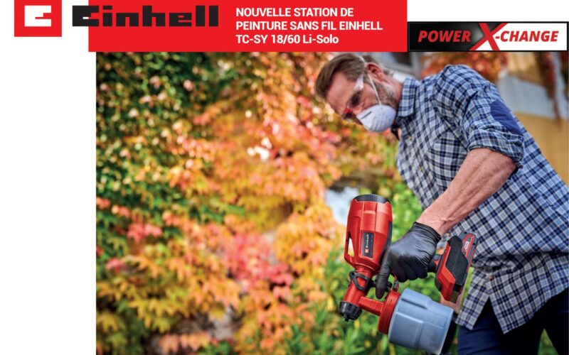 NOUVELLE STATION DE PEINTURE SANS FIL EINHELL TC-SY 18/60 Li-Solo