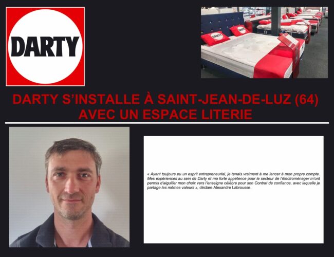 DARTY S’INSTALLE À SAINT-JEAN-DE-LUZ (64) AVEC UN ESPACE LITERIE