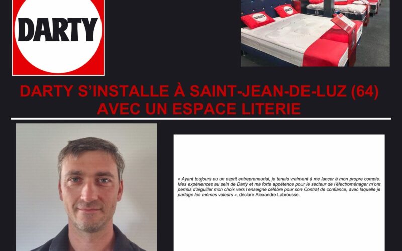 DARTY S’INSTALLE À SAINT-JEAN-DE-LUZ (64) AVEC UN ESPACE LITERIE