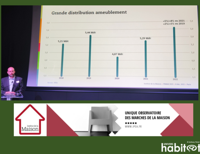 Colloque IPEA – 2022 : la grande distribution ameublement progresse, les « pure players » régressent