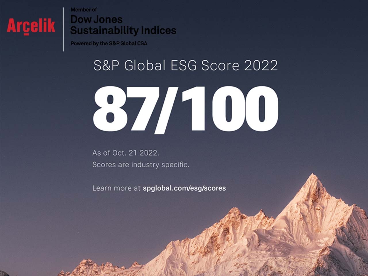 Récompensé par Dow Jones Sustainability Indices  (DJSI), Arçelik obtient le meilleur score du secteur des biens durables pour la maison