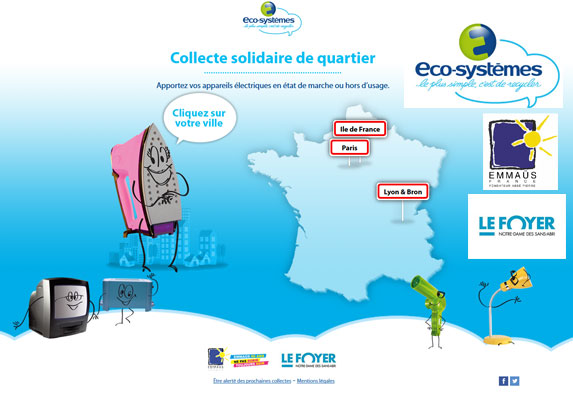 Retour des collectes solidaires Eco-systèmes