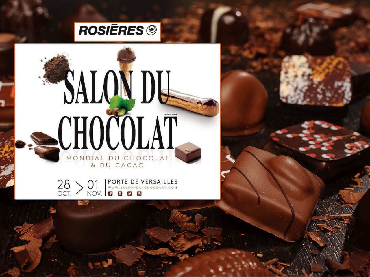 Rosières, partenaire officiel du salon du chocolat 2016