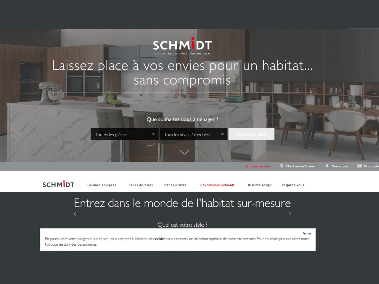 Le site homedesign.schmidt, vient renforcer l’image de marque de SCHMIDT
