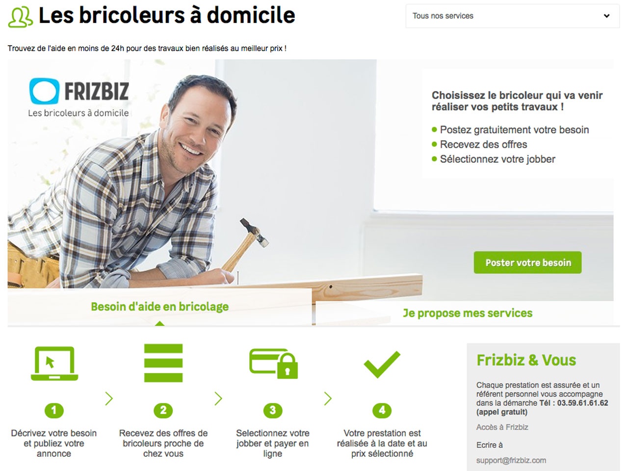 Service Frizbiz adopté