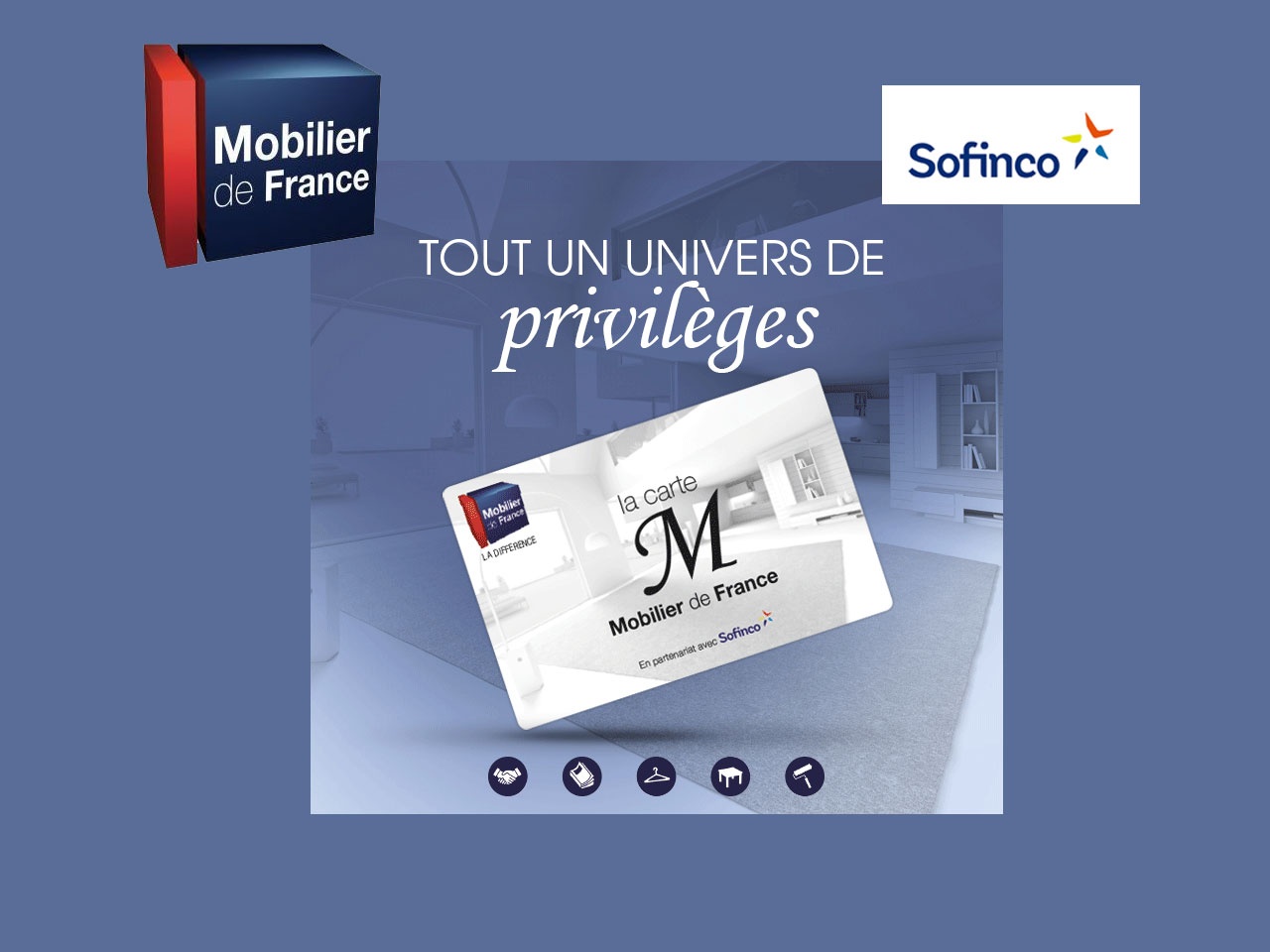 « M » de Mobilier de France, la 1ère carte affinitaire & privilège du meuble !