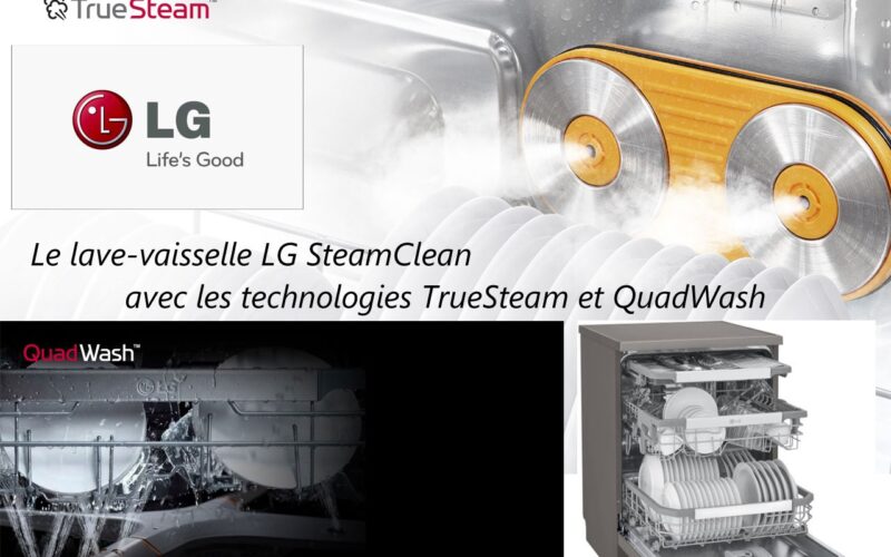 LG INTRODUIT LA TECHNOLOGIE VAPEUR DANS SES NOUVEAUX LAVE-VAISSELLE