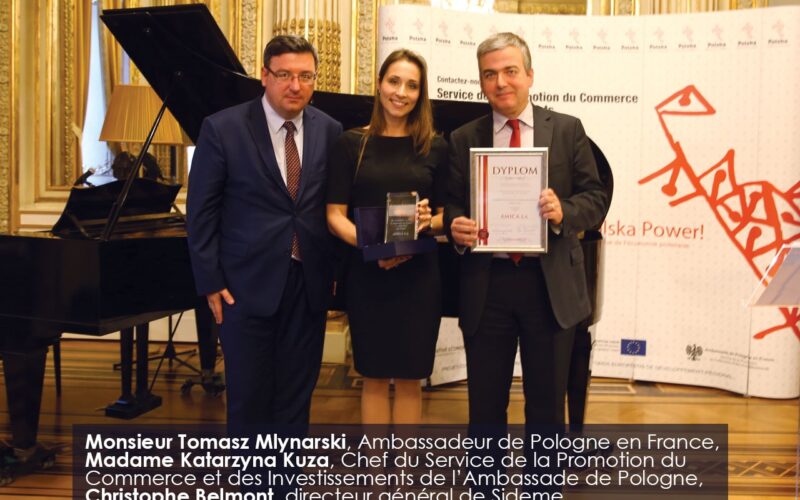 AMICA S.A. récompensée du prix 2016, du meilleur exportateur en France