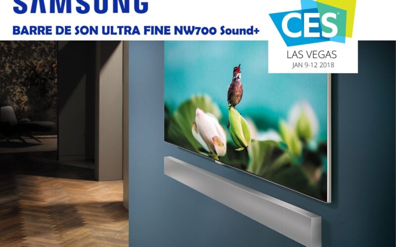 SAMSUNG CES 2018 : Une barre de son ultra fine pour les TV en accroche murale