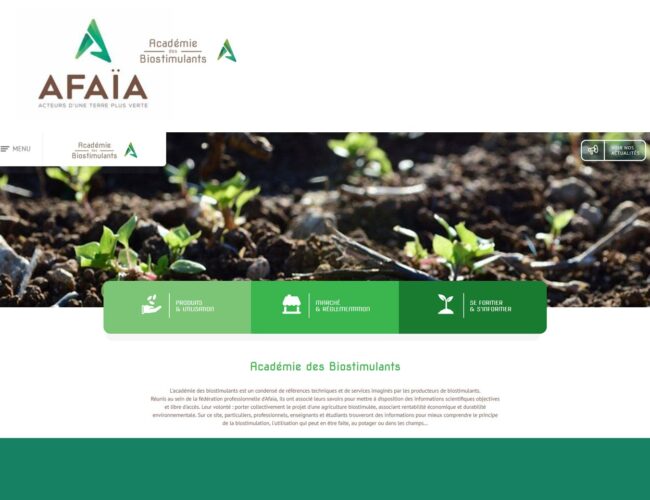AFAàA lance le nouveau site web : « Académie des biostimulants »
