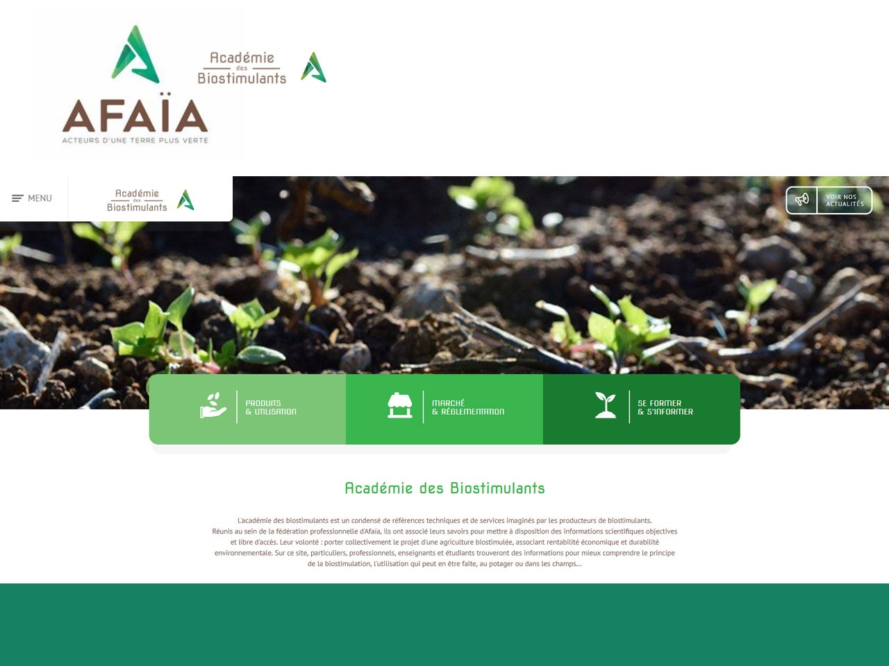 AFAàA lance le nouveau site web : « Académie des biostimulants »