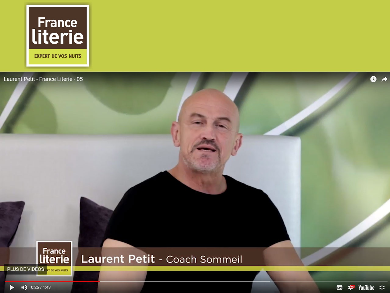 FRANCE LITERIE s’associe à  Laurent Petit et crée le concept de « Coach Sommeil »