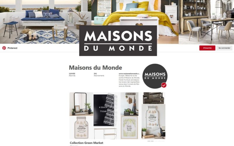 MAISONS DU MONDE s’associe à  Pinterest pour lancer Shop the Look