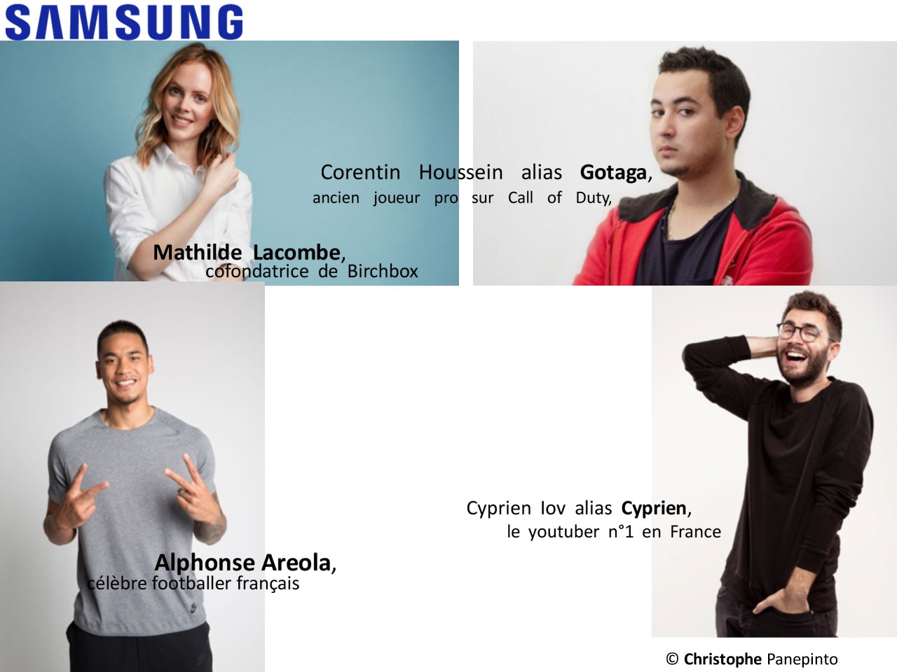 SAMSUNG : 4 ambassadeurs pour ses téléviseursQLED