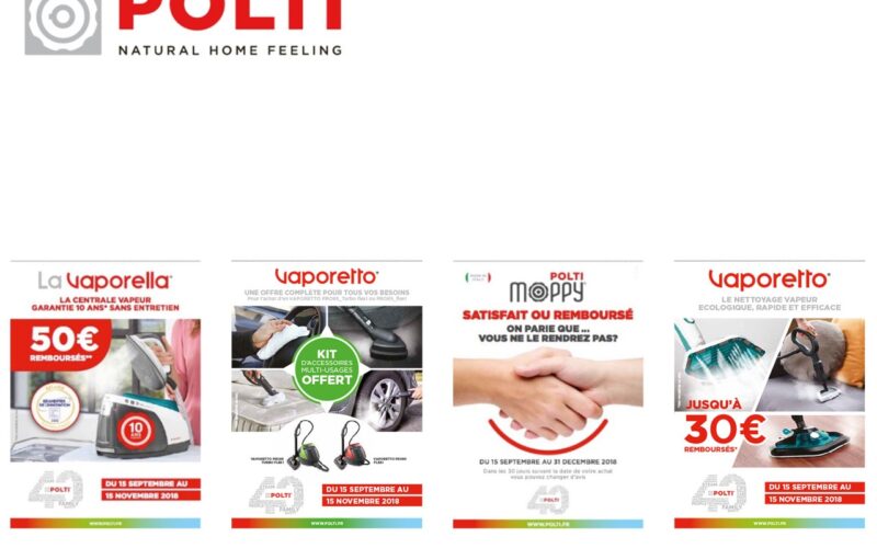 POLTI lance un plan promotionnel d’envergure sur ses produits phares !