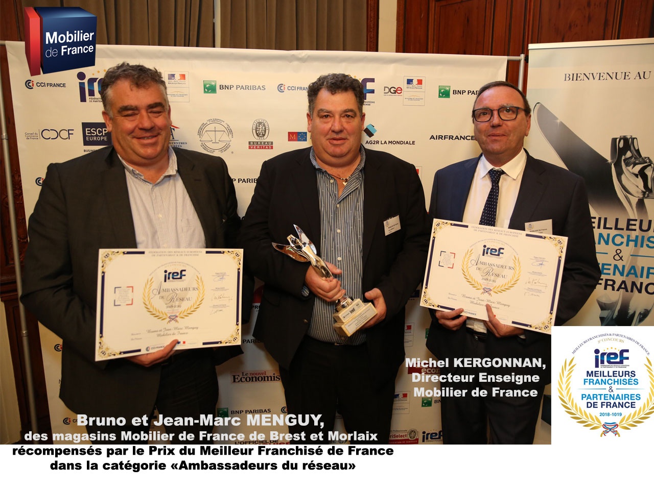 Mobilier de France : mis à  l’honneur lors de la 31ème cérémonie de remise des Prix de l’IREF
