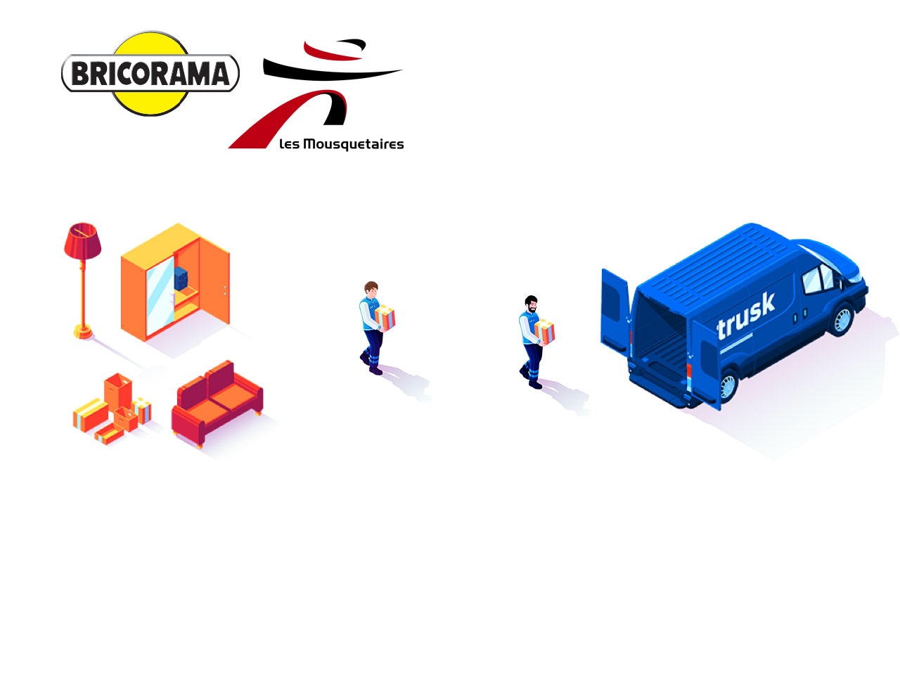 Bricorama a développé un partenariat avec la start-up Trusk, pour un service de livraison à  domicile