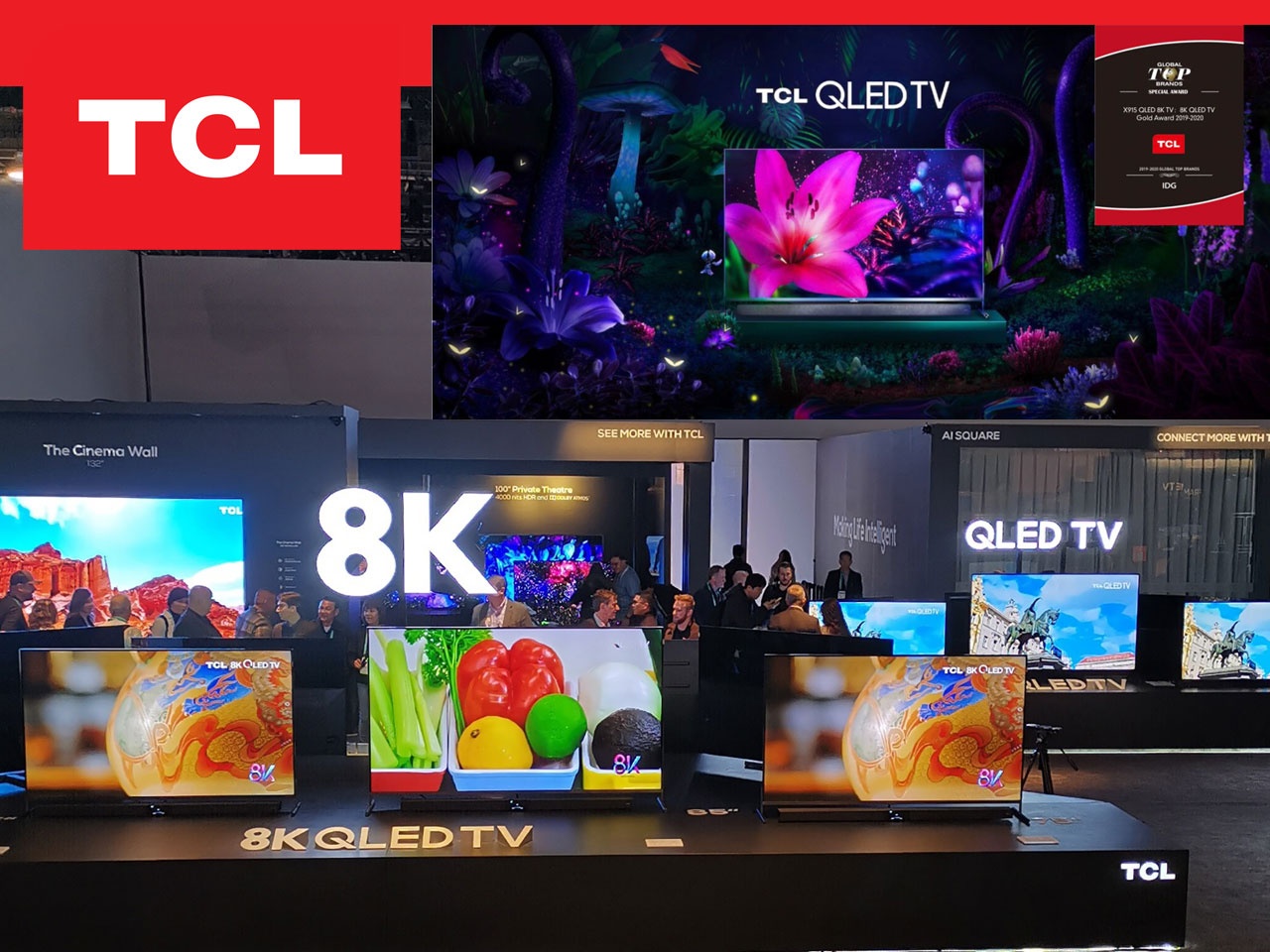 TCL couronné du prix « 8K QLED TV Gold Award » au CES 2020