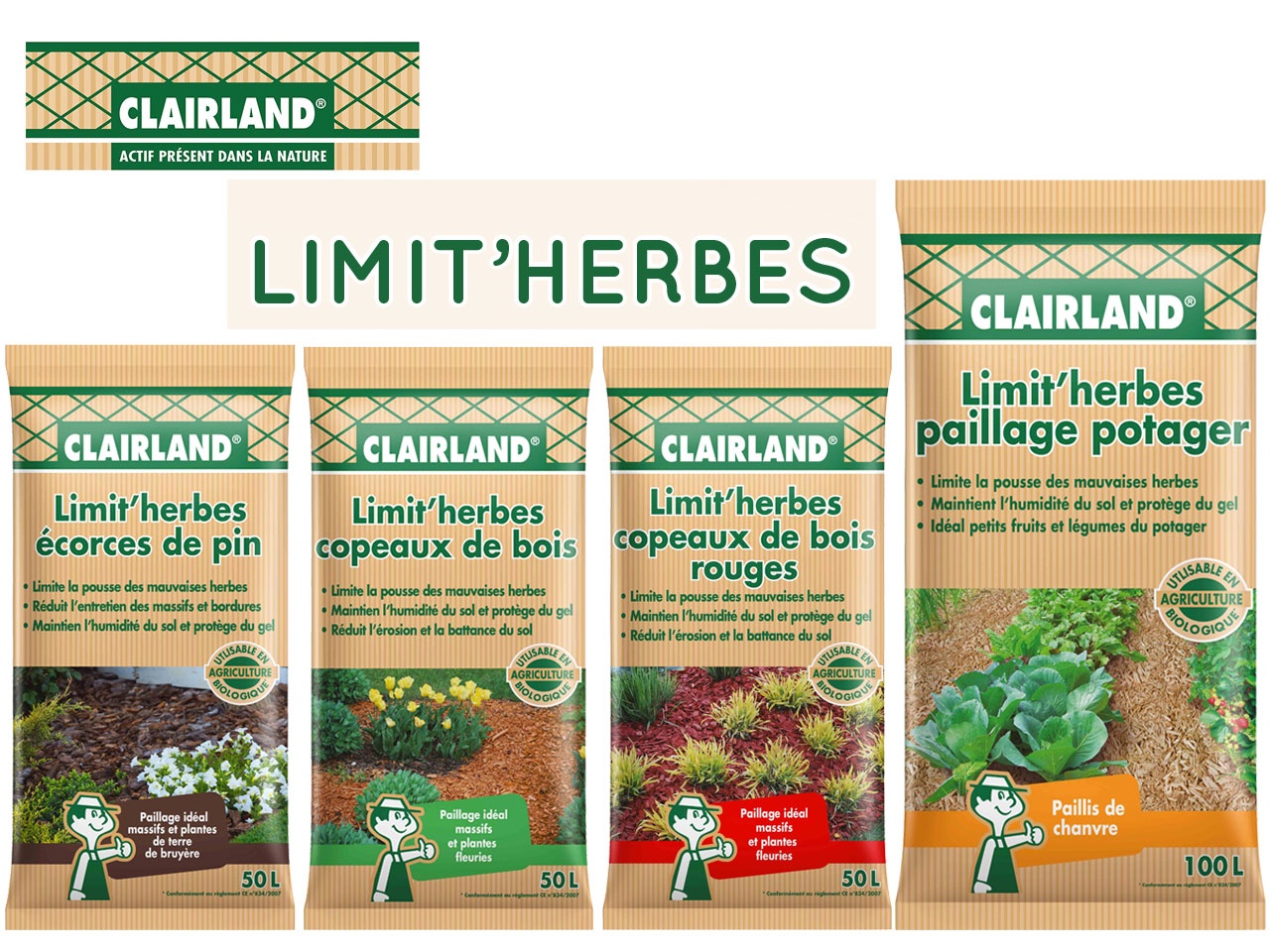 CLAIRLAND présente LIMIT’HERBES, sa nouvelle gamme de paillage