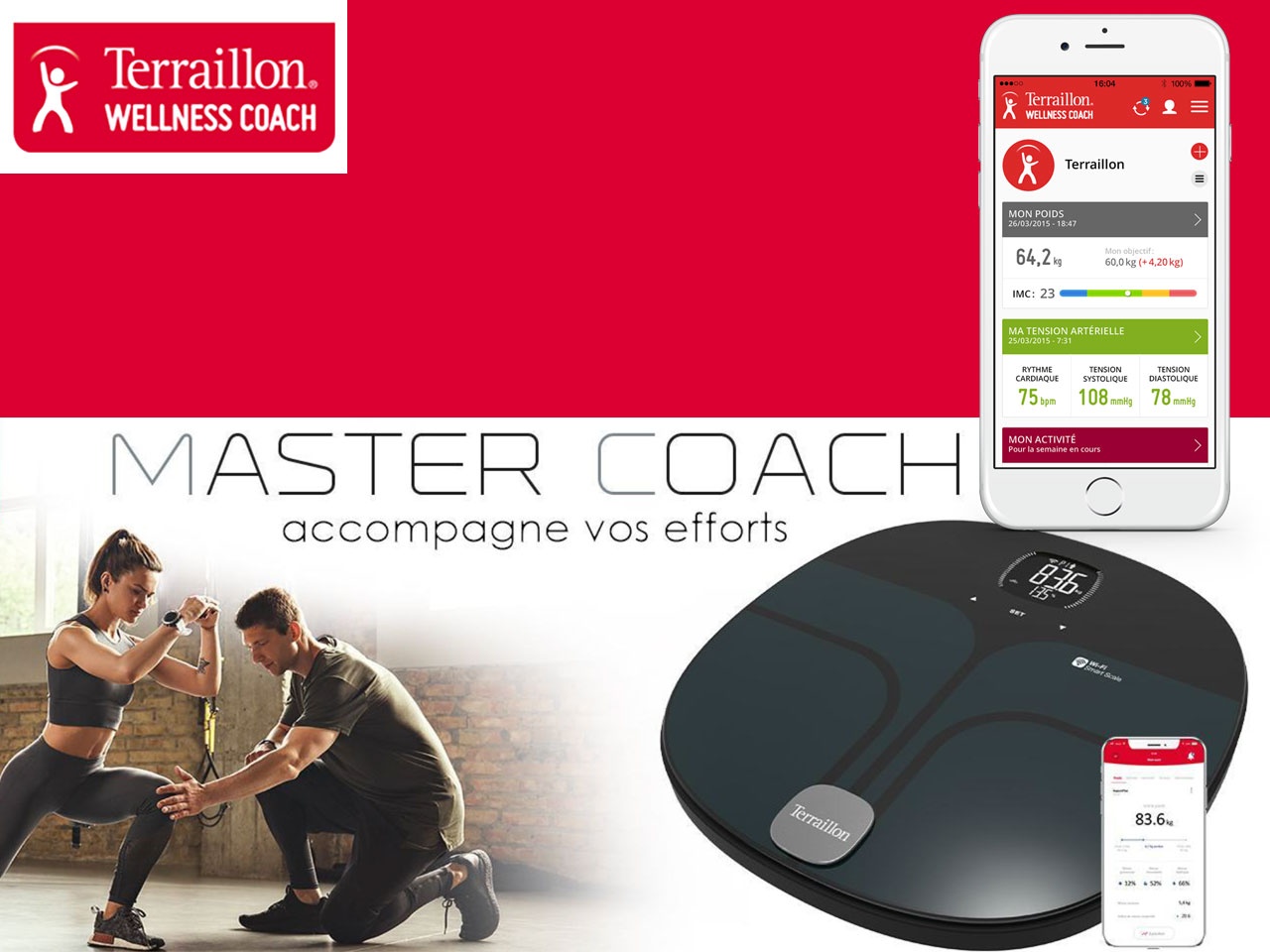 Terraillon Master Coach, le pèse-personne connecté Wi-Fi