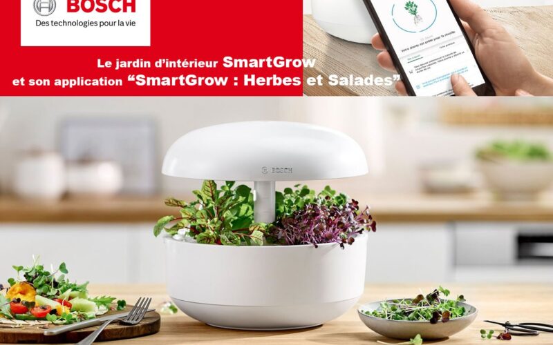 L’application « SmartGrow de Bosch : Herbes et Salades », pour un jardinage d’intérieur simplifié
