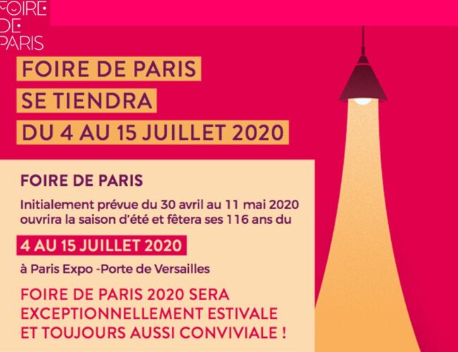 FOIRE DE PARIS : la grande dame fêtera ses 116 ans du 4 au 15 juillet 2020