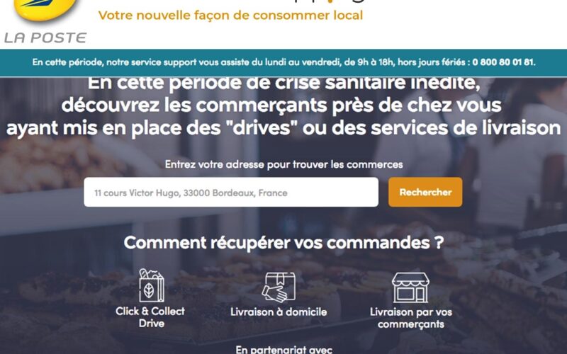 La Poste met à  disposition gratuitement la plateforme « Ma Ville Mon Shopping »