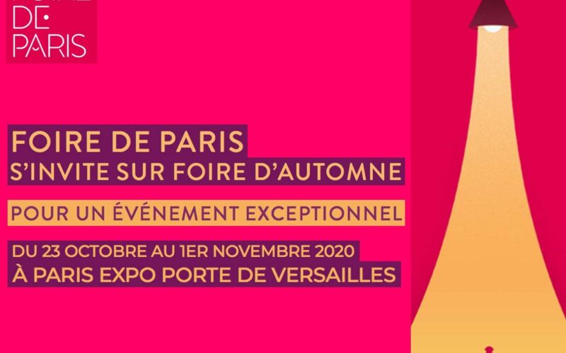FOIRE DE PARIS S’INVITE SUR FOIRE D’AUTOMNE DU 23 OCTOBRE AU 1ER NOVEMBRE 2020