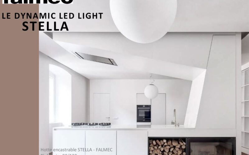 Falmec introduit le Dynamic Led Light sur ses hottes encastrables : SIRIO et STELLA