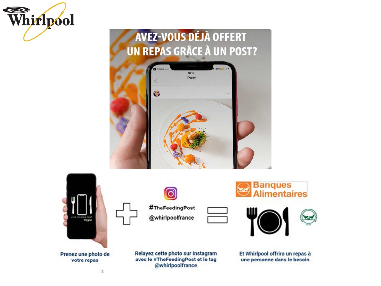 Whirlpool dévoile sa campagne solidaire #TheFeedingPost