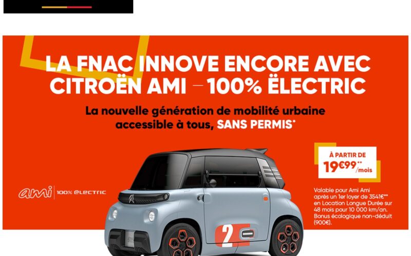 Fnac et Darty présentent Citroën Ami 100% ëlectric à  partir du 15 juin, au sein de 39 magasins en France