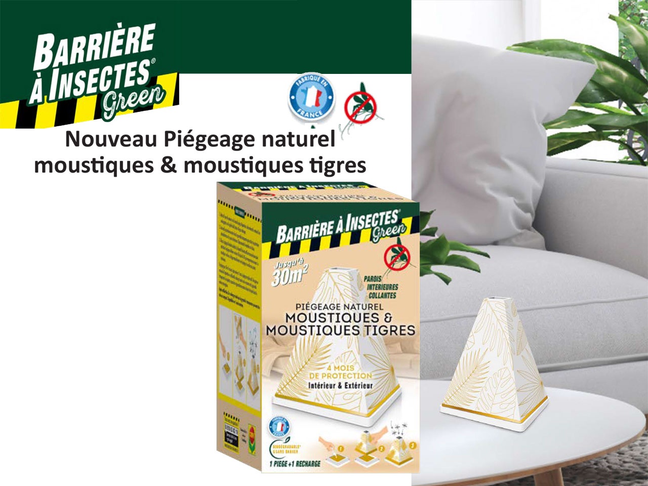 BARRIÈRE à INSECTES Green : nouveauté pièges naturels moustiques & moustiques tigres