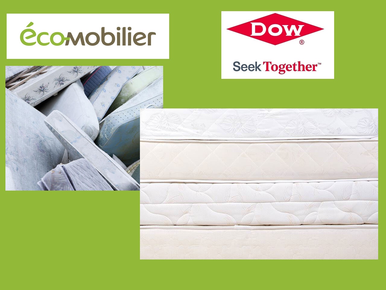 Dow et Eco-mobilier concluent un partenariat d’innovation autour du programme de recyclage des matelas RENUVA™