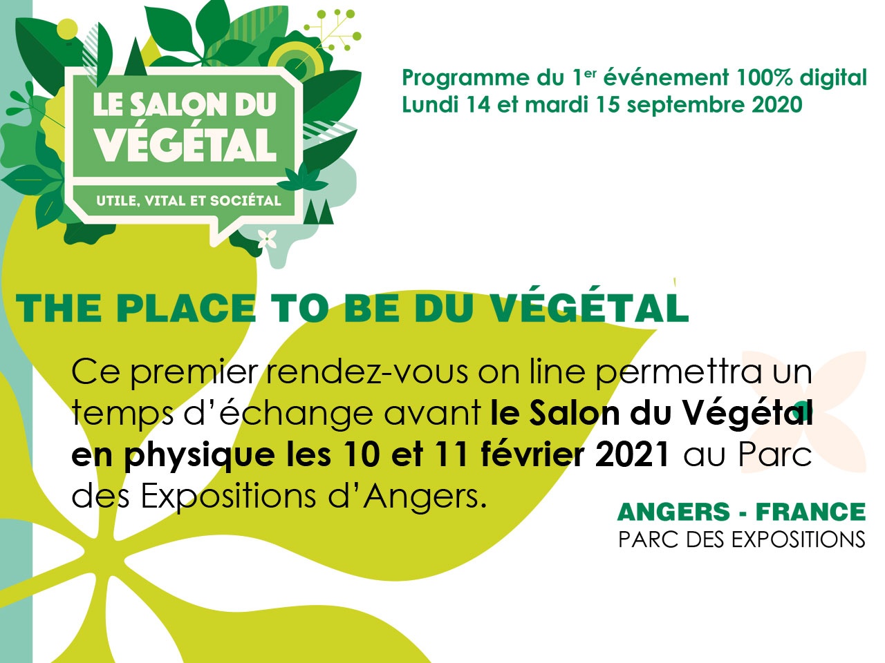 LE SALON DU VÉGÉTAL, 1er événement 100% digital du 14 au 15 septembre 2020